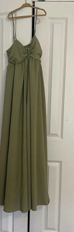 SheIn Olive maxi dress thumbnail 1