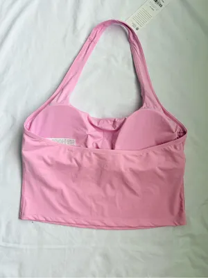 CRZ YOGA RY045 Bikini Top XL 14 Vita Pink NWT Padded Halter thumbnail 3