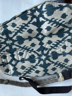 Kavu Canvas Sling Bag with Blue and Cream Ikat Pattern thumbnail 7
