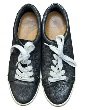 Frye Shoes Womens Size 8.5 Black‎ Leather Low Top Lace Up Sneakers 3471350.BLK thumbnail 1