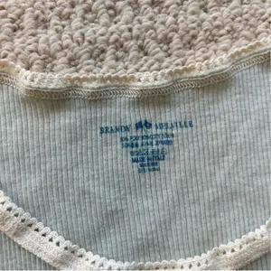 Brandy Melville Ribbed Lace Trim Tank One Size thumbnail 5