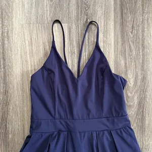 HALARA Navy Wide-Leg Spaghetti-Strap Jumpsuit thumbnail 3