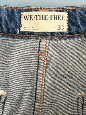 NWT Free People We The Free Palmer‎ Tunnel Vision Baggy Relaxed Cuffed Jeans thumbnail 7