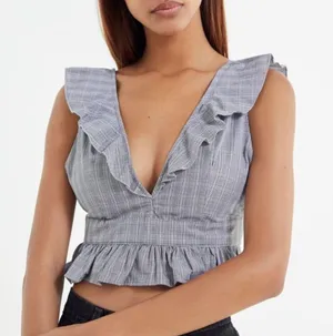 Lioness - Plaid Sleeveless Crop Top Ruffle Top S thumbnail 5