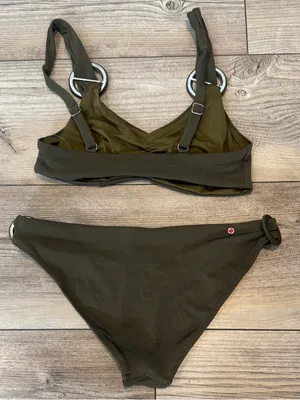 Red Carter Olive Green Ring-Detail Bikini Set Y2K style NWOT thumbnail 5