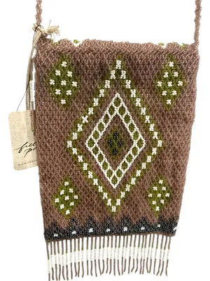 NWT Free People Bella Beaded Fringe Bag‎ Pixie Dust Festival Boho Crossbody thumbnail 7