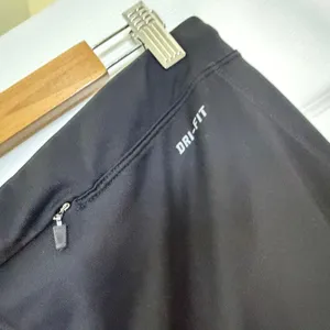 Nike Black Dri Fit Athletic Pants with Small Silver Swoosh, Size XL thumbnail 2