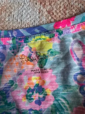 NWOT Lilly Pulitzer Etta V-neck tshirt me and my zest cactus floral print 001504 thumbnail 3
