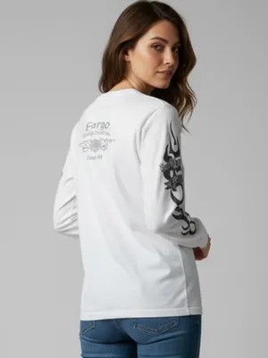 HARLEY-DAVIDSON Fargo ND Long Sleeve Graphic Tee White Women’s S thumbnail 2