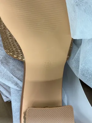 GotSoft Women's Tan Raffia Slide Sandals Size 7.5 thumbnail 2