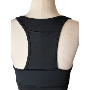 Reebok Sports Bra Women Small Black Racerback Mesh Pocket Athleisure Athletic thumbnail 4