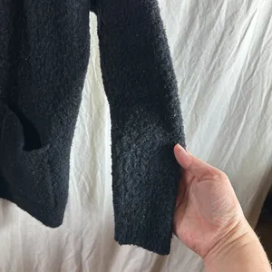 Free People Oversized Black Open Front Wool Blend Cardigan Size xsmall thumbnail 7