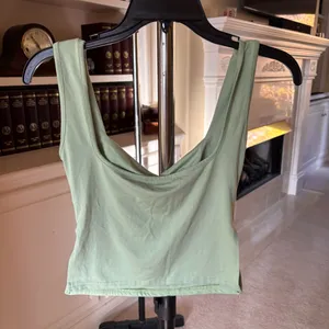 Women's Light Green Ruched Tank Top thumbnail 2