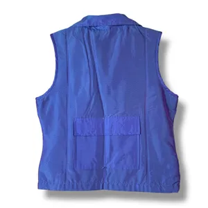 Blanc Noir BN Iridescent Purple Y2K Fleece Sleeveless Collar Swish Vest Medium thumbnail 4