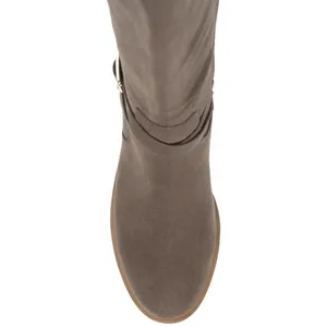 NEW Style & Co. Womens Uticaa Belt Heel Boots Dark Taupe Microsuede Brown 7M thumbnail 4