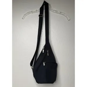 Baggallini Mini Sling Crossbody Shoulder Bag Navy Blue Everyday‎ Run Walk Active thumbnail 11