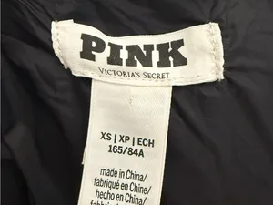 PINK Victoria's Secret Black Shiny Quilted Puffer Vest thumbnail 6