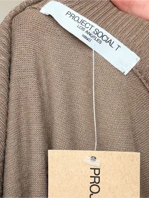New Project Social T Relaxed V-Neck Collared Top - Brown thumbnail 6