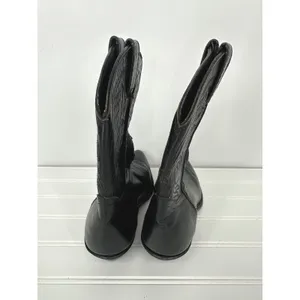 Vintage Code West Cowboy Boots Womens 7 Black Leather‎ Western Cowgirl Rodeo thumbnail 3