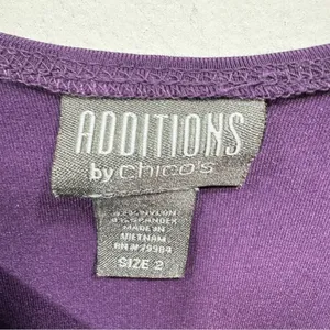 Chico’s Additions Paisley Button Front Long Sleeve Jacket Free Bonus Tank Top thumbnail 8