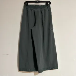 Athleta Triumph Hybrid Wide Leg Crop Pants Granite Blue Size Small Lounge Casual thumbnail 6