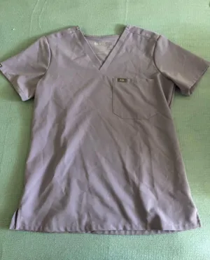Light Purple Figs Scrub Top thumbnail 1