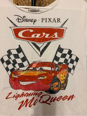 Disney Pixar Cars Lightning McQueen White Graphic Tee thumbnail 2