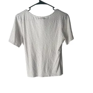 Ragdoll Y2k Size‎ Medium White Polka Dot Wrap Short Sleeve Babydoll Top thumbnail 4