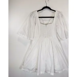 Abercrombie Fitch Dress White Mini V Neck Cutout Poplin Coastal Cowgirl Small thumbnail 9