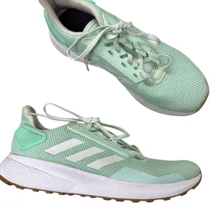 Adidas Duramo Mint White Running Shoes Sneakers Womens 8 Classic Athletic thumbnail 2