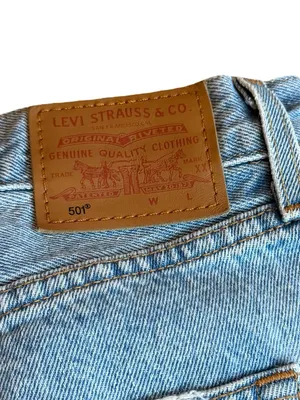 Levi's 501 Light Wash Jeans Straight Leg Distressed Classic Size 28 x 32 Women's thumbnail 12