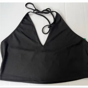 SHEIN Elegant Black Strappy Tank Top thumbnail 2