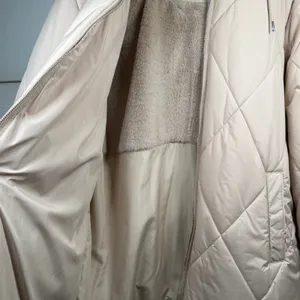 Tommy Hilfiger Jacket Women's Large Mid Weight Quilted Puffer Cream Beige NWT thumbnail 4