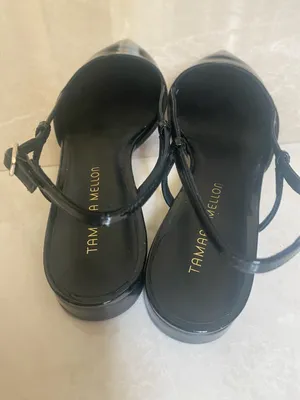 Tamara Mellon Oasis x D'Ascoli Sandals Leather Silk Ankle Wrap thumbnail 4