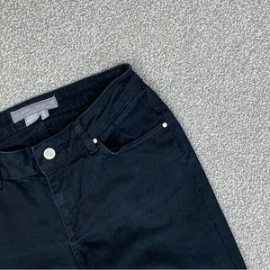 Zara Jeans‎ Womens 8 Black Beaded Back Pocket Straight Leg Low Rise Stretch thumbnail 4