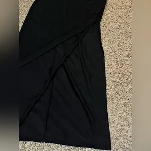 Y2K Black Maxi Dress Med. Rhinestone Spaghetti Strap Prom 90s NOS PS PerSeption thumbnail 9