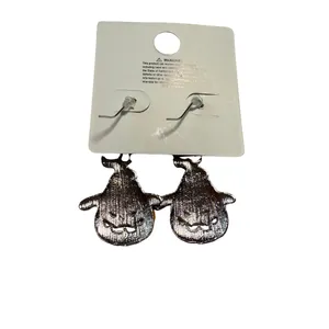 Halloween Pumpkin Witch Earrings Orange thumbnail 2