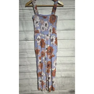 Aritzia Wilfred Chianti Jumpsuit Floral Sleeveless Crop Wide Leg Purple SIZE S thumbnail 4