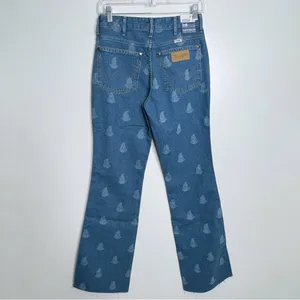 NWT WRANGLER Westward‎ 626 High Rise Bootcut Paisley Print Indigood Size 26 x 32 thumbnail 5