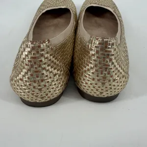 Vionic Anita Gold Woven Ballet Flats Womens 7.5 Orthotic Comfort Shoes thumbnail 3