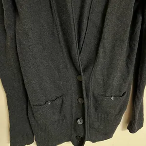 LOFT Charcoal Button-Up Cardigan thumbnail 3