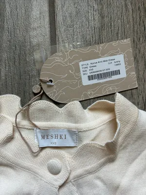 Meshki Korva knit Cream Sleeveless Midi Dress thumbnail 2