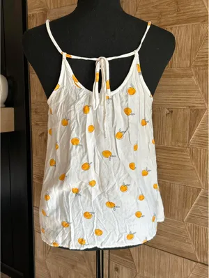 A New Day Women's Tank Top Size S White Summer Flowy thumbnail 3