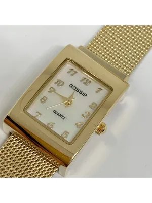 Gossip gold tone women’s watch 21mm quartz analog mesh band running thumbnail 4
