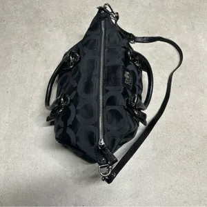 Coach Signature Madison Satchel Crossbody Purse Black Monogram *NO HANG TAG thumbnail 5