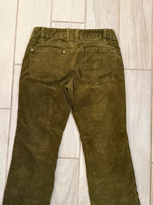 J. Crew Olive Green Corduroy Bootcut Pants size 4S thumbnail 6