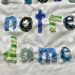 Old Navy Notre dame patchwork quilted reworked bodysuit thumbnail 7