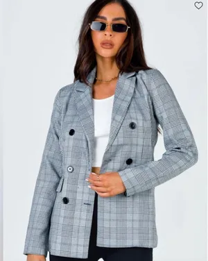 Princess Polly Cloe Fanti Blazer Grey thumbnail 1