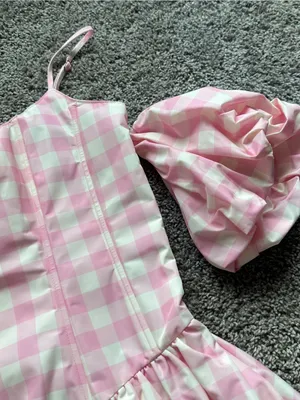 Sugar Thrillz Pink and White Gingham Mini Dress thumbnail 4