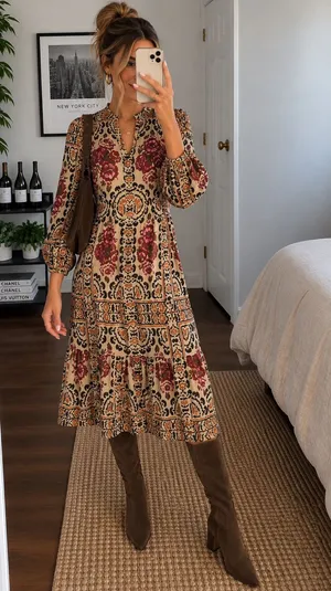 A Loves A Vintage Floral Midi Dress – XS – NWT thumbnail 1